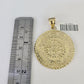 10k Gold Chain Mayan Calendar Pendant Set Miami Cuban link Necklace 5mm 20"-30"