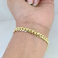 REAL 14k Gold Bracelet Miami Cuban Link 6mm 8 Inch Solid Box Clasp 10KT