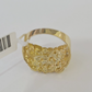 10k Nugget Ring Yellow Gold Women Men Real Genuine Size 6 7 8 9 10 11 & 12