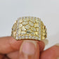 10k Nugget Ring Yellow Gold Women Men Real Genuine 10Kt