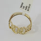 Real 10k Cuban Curb Ring Yellow Gold Women Men Genuine 10Kt