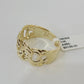 Real 10k Cuban Curb Ring Yellow Gold Women Men Genuine 10Kt