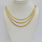 SOLID 18k Gold Miami Cuban Chain Necklace 2.5mm 3.5mm 4mm 18-26 Inches Men Women