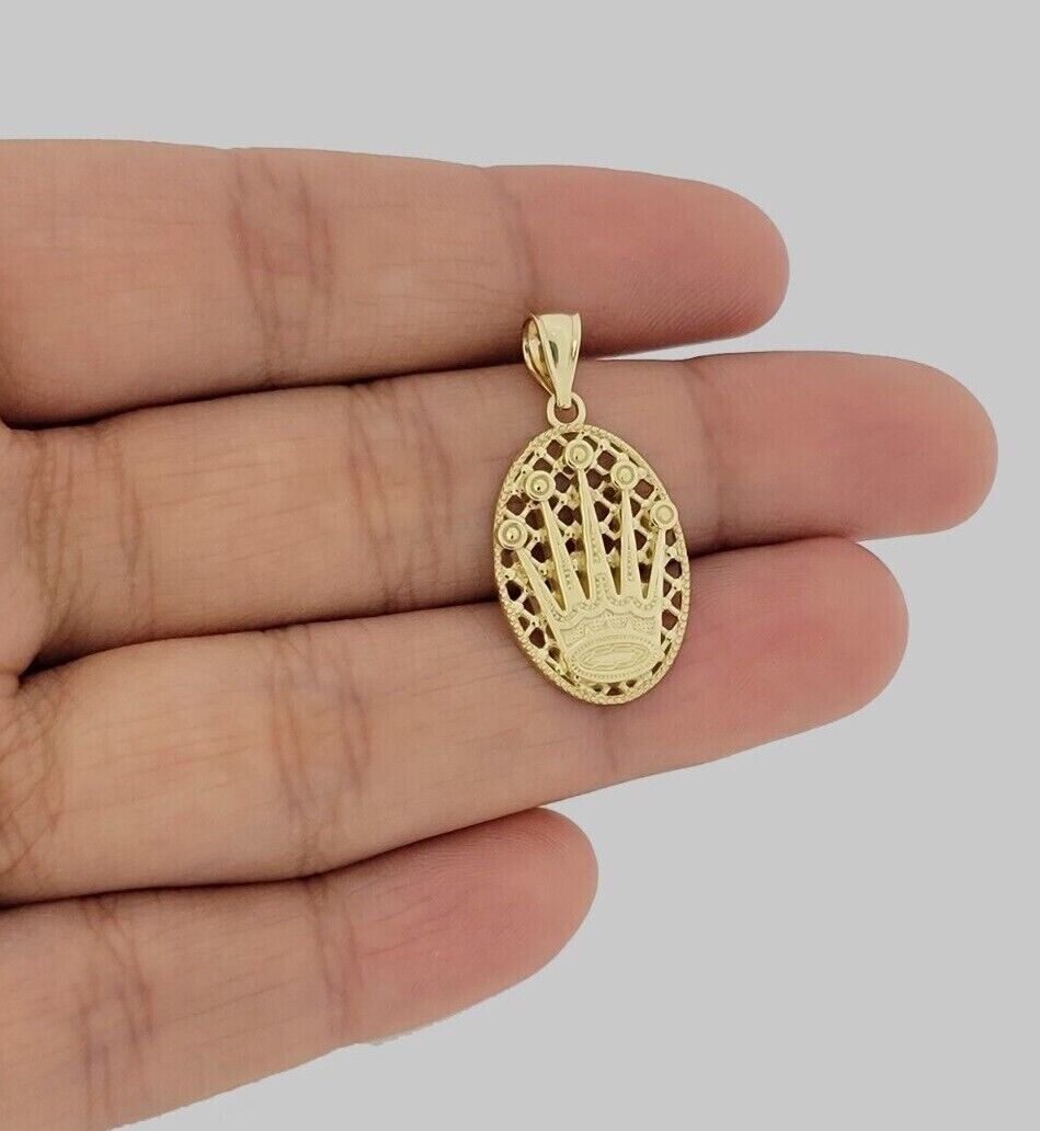 10kt Gold Franco Chain Circular Charm Pendant 1.5mm 16-24'' Inches Necklace SALE