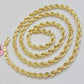 Real 14k Yellow Gold Rope Chain Necklace 4.5mm 18- 26 Inch Diamond Cut SOLID 14K