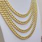 Real 10k Gold Chain Necklace Miami Cuban Link 18"-28" Inch 8mm Box Lock 10kt Men