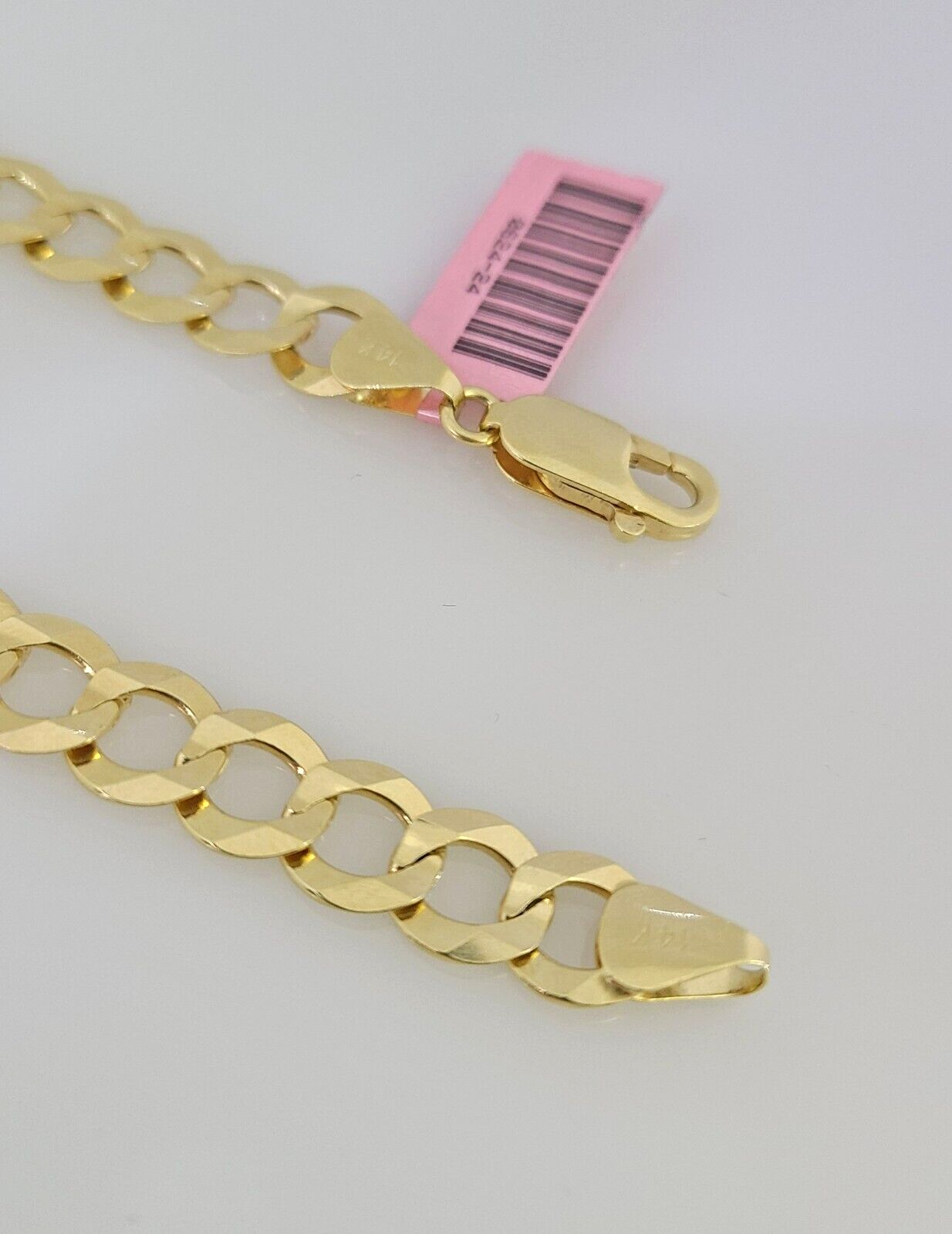 Real 14k Yellow Gold Cuban Curb Bracelet 8mm 9Inch Lobster Clasp 14KT New SALE