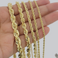 Solid 10kt Gold Rope Chain Necklace 2.5mm 3mm 4mm 5mm 6mm 7mm Diamond Cuts SALE