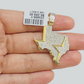 10k Yellow Gold Diamond Texas Map Charm 0.80CT Real 10Kt Pendant Natural Genuine