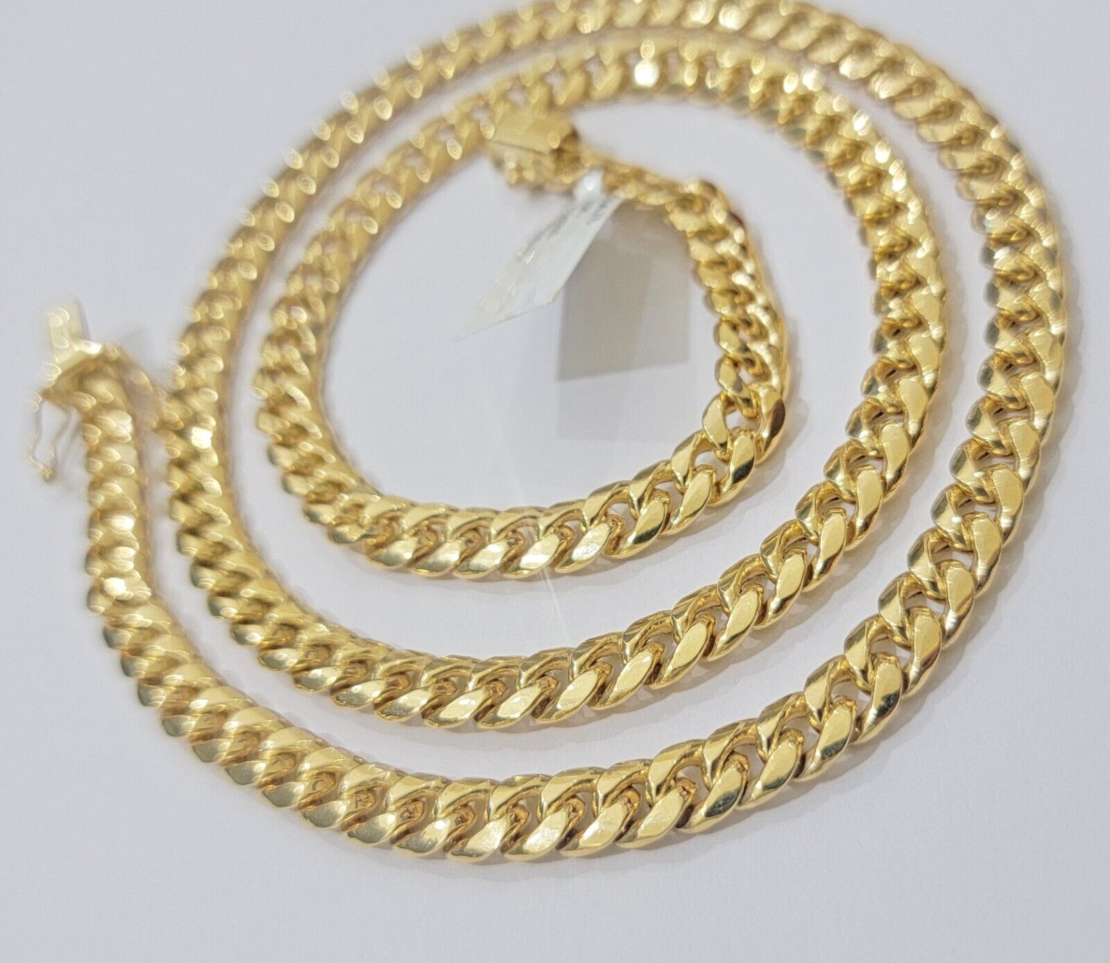 10k Gold Chain necklace 6mm Miami Cuban Link 20