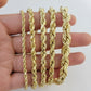 10k Yellow Gold Rope Bracelet 9" Inches Men Women 8mm REAL 10 KT CUSTOM LISTING