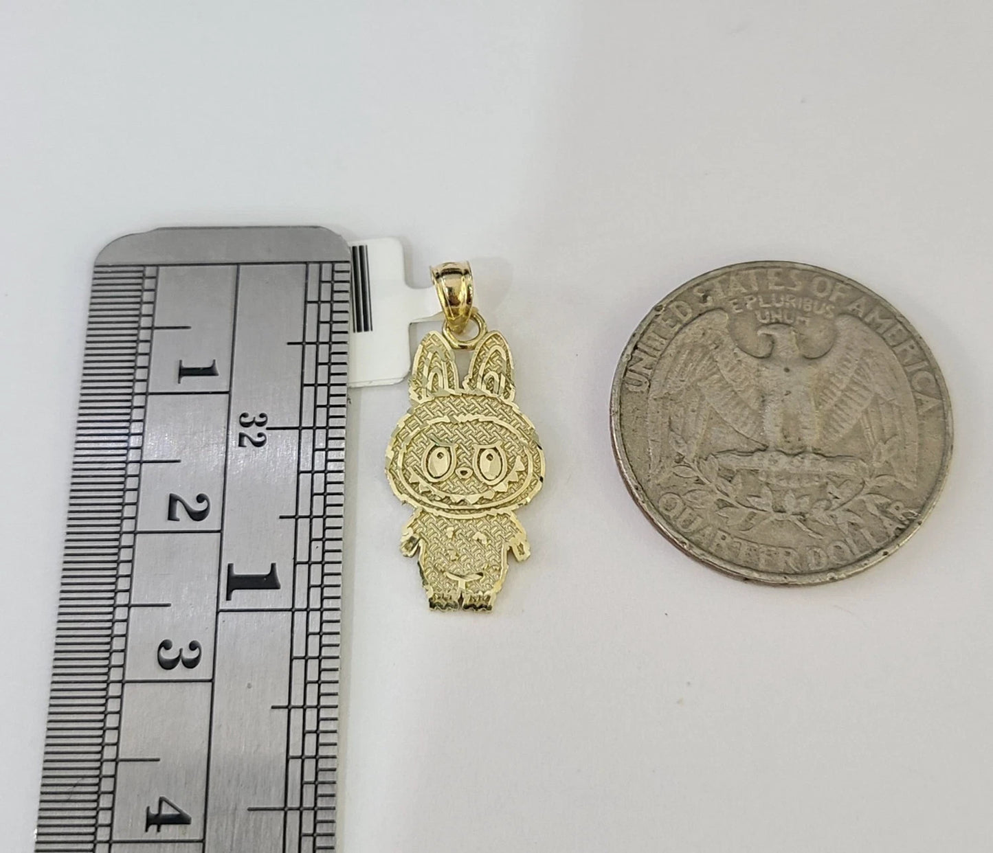 10k Cartoon Monster Charm Pendant Men Women 10kt Real Yellow Gold