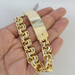 Real Solid 10kt Gold Chino ID Bracelet Name Plate 10mm 8'' Inch 10k SALE NEW