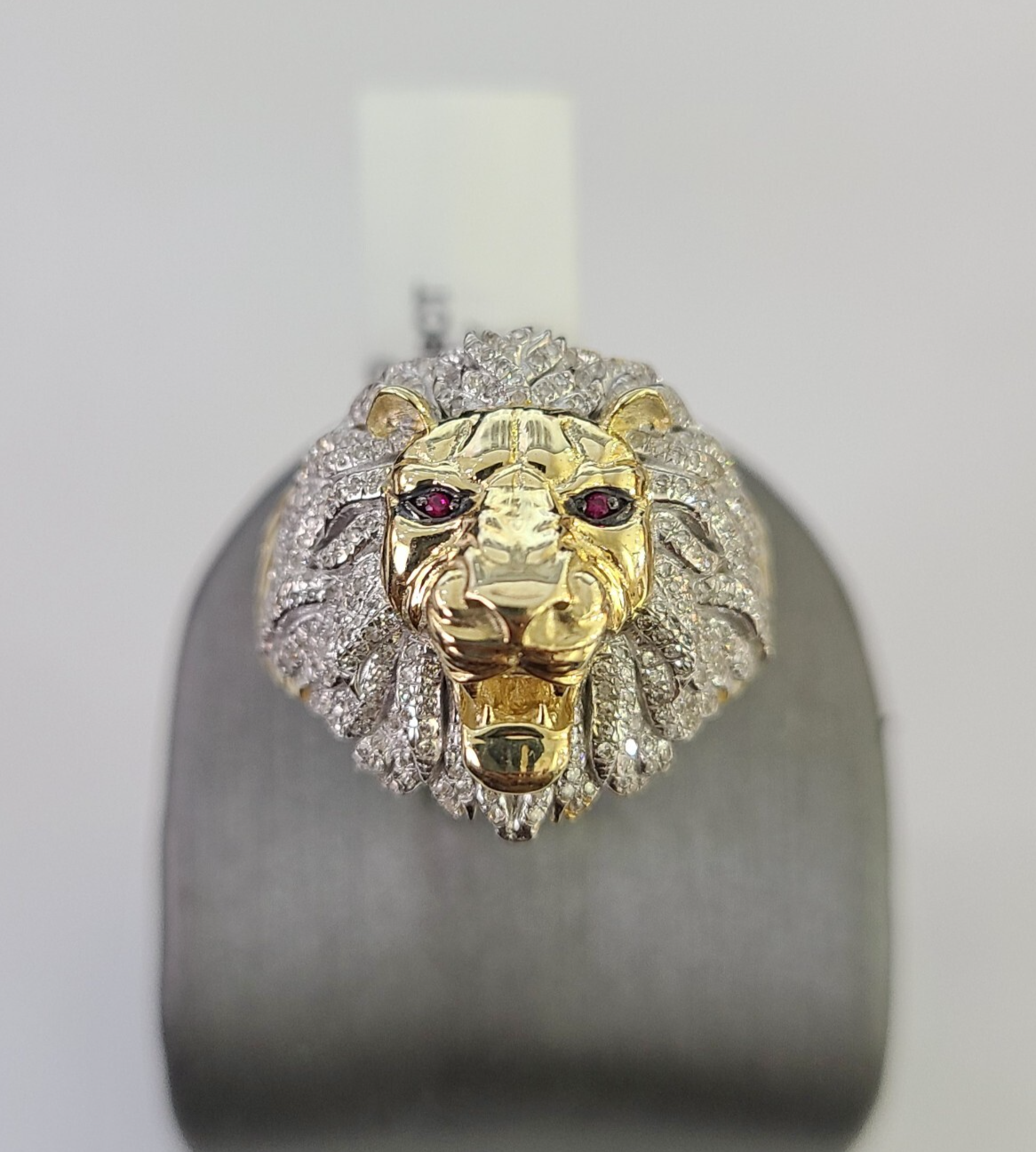 Real 10k Diamond Ring Roaring Lion Men 10kt Yellow Gold Casual Ring Size 6 7 8 9 10 11 & 12