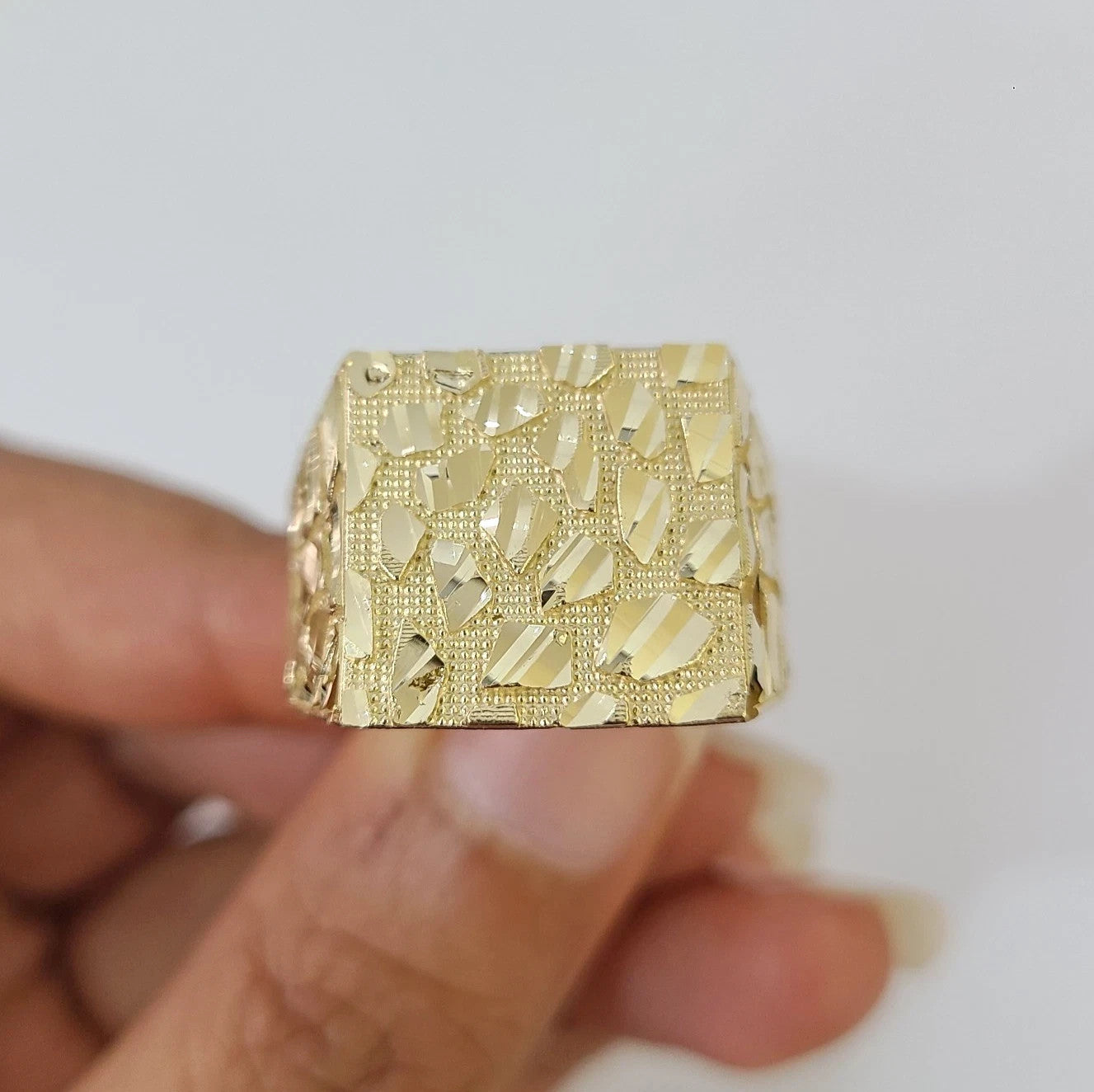 14k Nugget Ring Yellow Gold Women Men Real Genuine 14KT