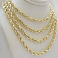 14k Gold Rope Chain Necklace 6mm 18-26 Inch Diamond Cut Men Women REAL 14KT SALE