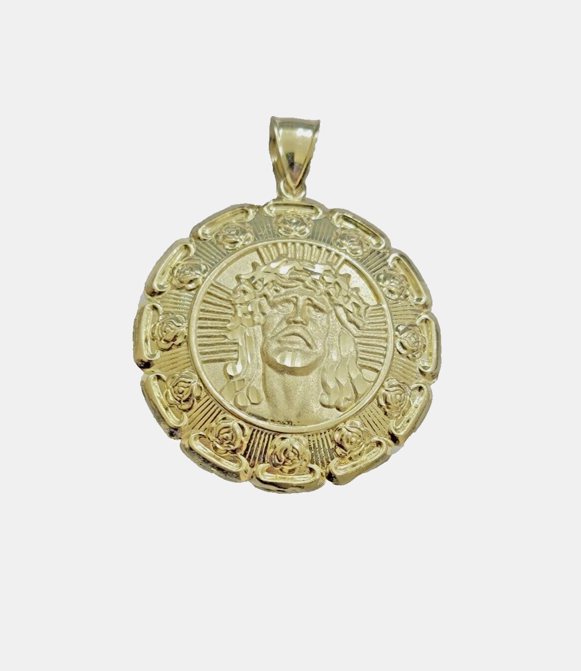 Real 10k Jesus Virgin Mary Charm Pendant Yellow Gold For 10kt Chain Necklace New