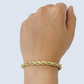 Real 14k Yellow Gold Rope Bracelet 5mm 8.5'' Inches Lobster Clasp New 14 KT SALE