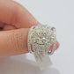 14k White Gold Diamond Ring & Band Ladies 4CTW Wedding Engagement Solid REAL