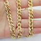 Solid 14k Yellow Gold Cuban Curb Link Chain 9mm Necklace 22" Real Gold Sale