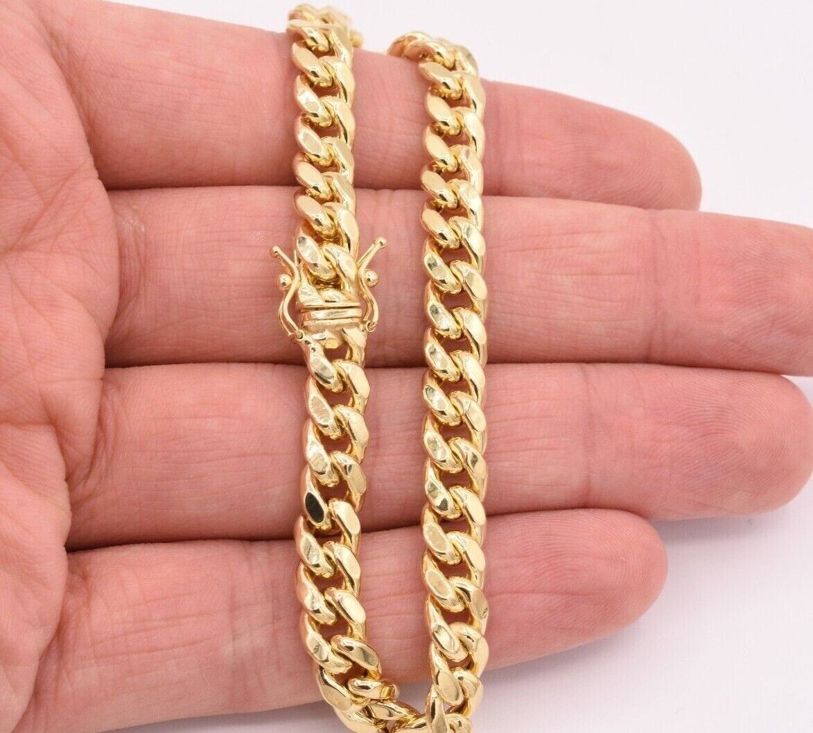 14k Bracelet Miami Cuban Link 7mm 7.5