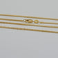 Real 18k Yellow Gold Franco Chain Necklace 1mm 24'' Inches Men Women SOLID HEAVY