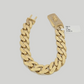 10k Yellow Gold Monaco Style Bracelet 7.5 Inches 13mm Real 10kt CZ Lock For SALE