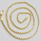 Real 18k Yellow Gold Rope Chain Necklace 20 Inch 2mm Men Women 18 KT SOLID, SALE