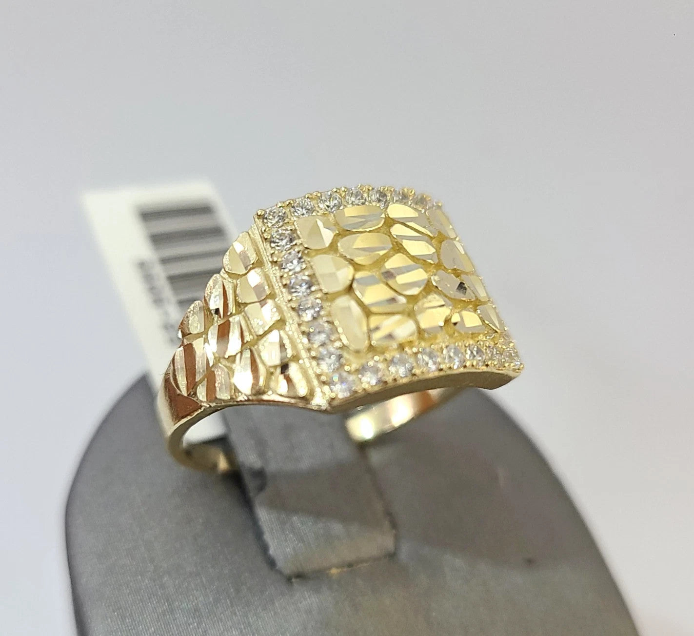 Real 10k Nugget Ring Yellow Gold Women Men Genuine 10Kt
