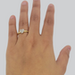 Real 10k Yellow Gold Diamond Promise Ring Women's Band 0.10 CT Genuine 10KT SALE