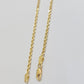 Real 18k Yellow Gold Rope Chain Necklace 20 Inch 2mm Men Women 18 KT SOLID, SALE