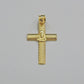 10k Yellow Gold Rope Chain Jesus Cross Charm Pendant Set 18-28'' Inches Necklace