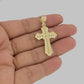 10k Yellow Gold Franco Chain Jesus Cross Charm Pendant 2mm 16-24 Inches Necklace