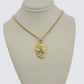 10kt Gold Miami Cuban Chain Lion Head Charm Pendant 3mm 16-28 Inch Necklace SALE