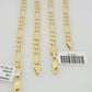 Real 10k Solid Gold Chain Figaro Link Necklace 5.5mm Men Women 18-30 Inches 10kt