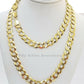 Solid 14k Yellow Gold Cuban Curb Link Chain 9mm Necklace 22" Real Gold Sale