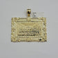 Real 10k Gold Pendant Charm Last Supper Square Jesus 10kt Yellow 1.5-3 Inch SALE