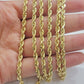 Real 10k Yellow Gold Rope Chain necklace 18 inch - 28 inch SOLID 4mm Mens Women