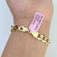 Real 14k Yellow Gold Figaro Bracelet 8mm 8 Inch Lobster Clasp Brand New 14KT