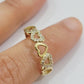Ladies Ring 10k Yellow Gold Heart 10 KT REAL Unique Engagement Wedding Band SALE