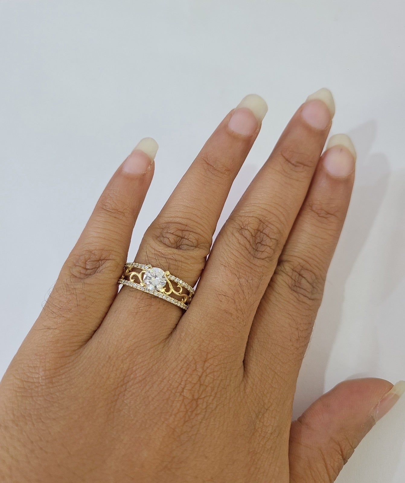 Real 10k Ring Engagement Yellow Gold Men Women Genuine