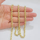 Real 14k Yellow Gold Rope Chain Necklace 4.5mm 18- 26 Inch Diamond Cut SOLID 14K