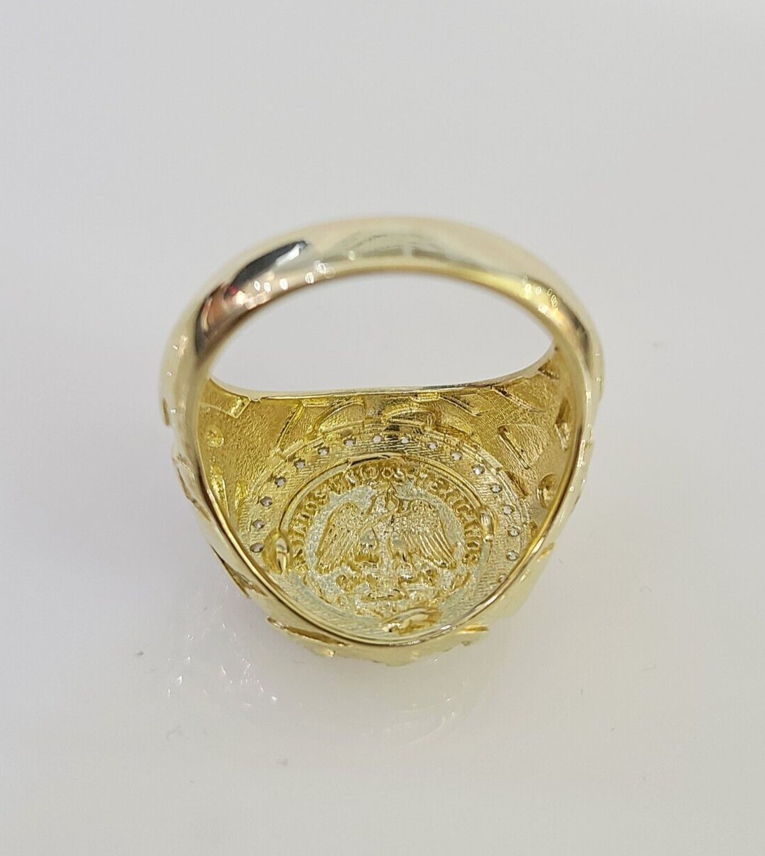 10k Men's Centenario Ring 50 Pesos 1947 Mexico 10kt Yellow Gold Casual Regular