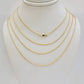 Real 18k Yellow Gold Franco Chain Necklace 1mm 24'' Inches Men Women SOLID HEAVY