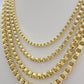 Real 10k Gold Box Byzantine Chain Necklace 20"-28" Inch 4mm 5mm 6mm 7mm 10kt Men