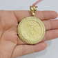 14kt Yellow Gold 1947 Mexican Centenario 50 Gold Pesos Copy Coin With Bezel SALE