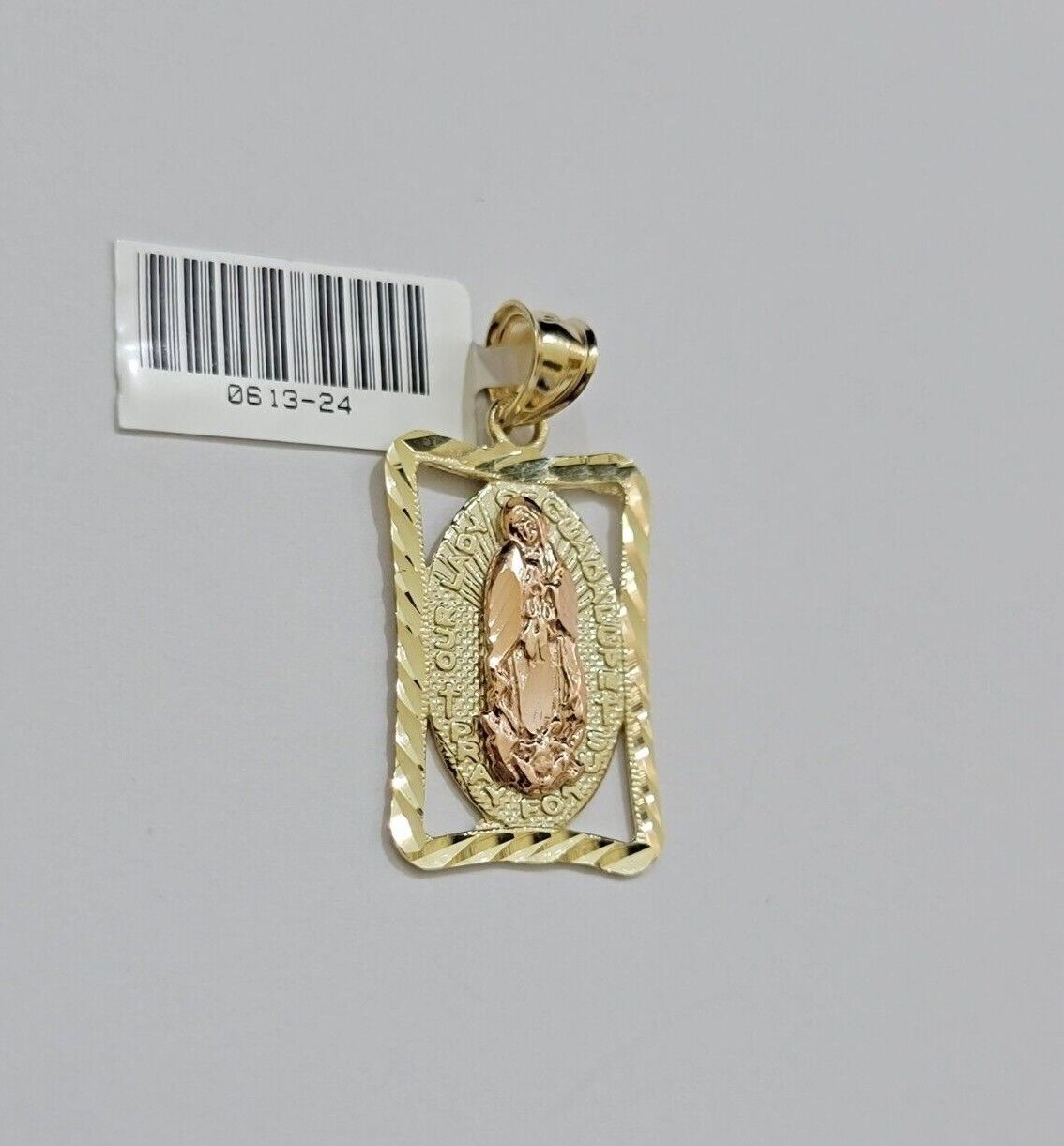 10kt Yellow Gold Rope Chain Virgin Mary Charm Pendant 18-28 Inches Necklace SALE