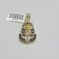 Black Diamond Pharoah Charm Pendant 10kt Yellow Gold 0.80 CT Chain Necklace SALE