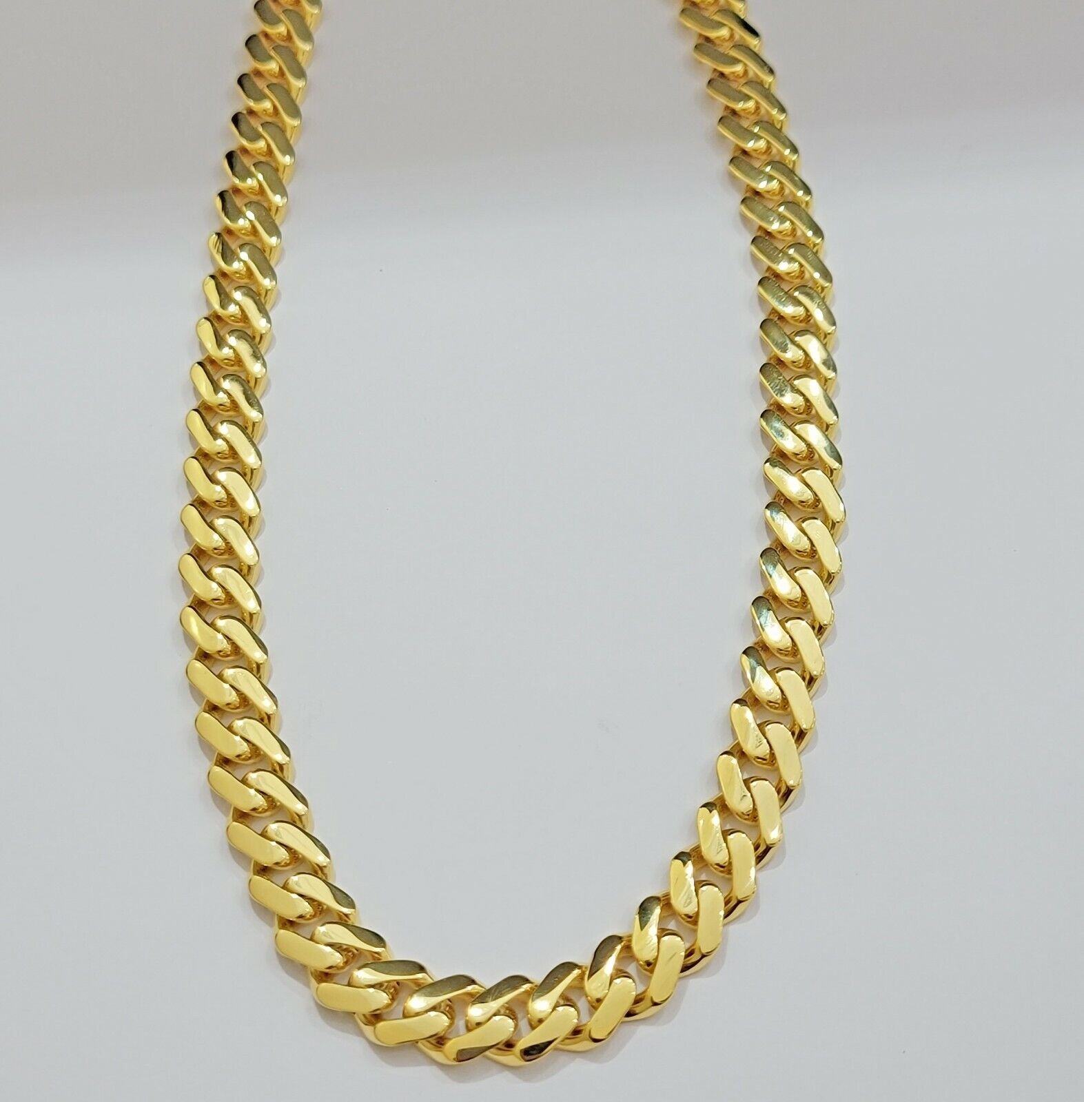 Real 10k Gold Chain Monaco Necklace Cuban Royal Link 8.5 mm 22