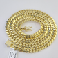 Real 14k Gold Chain Necklace 7mm  22 Inch Solid Miami Cuban Link  Men 14kt Chain